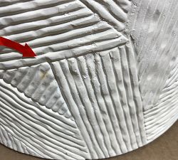 Open Box: Textured Earthenware Outdoor Accent Table (13") - Ivory