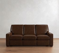 Turner Square Arm Leather Power Sofa (84")
