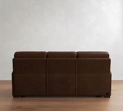 Turner Square Arm Leather Power Sofa (84")