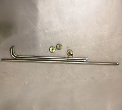 Open Box: Somorset Hidden Connection Room Darkening Curtain Rod (48"-88", 0.75"Diam) - Burnished Brass