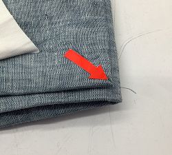 Open Box: Belgian Flax Linen Light Filtering Curtain (54"W x 84"L) - Blue Chambray
