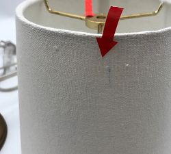 Open Box: Hayden Metal Console Table Lamp (23") - White Cotton Shade, Vintage Brass