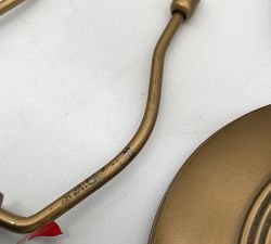 Open Box: Hayden Metal Console Table Lamp (23") - White Cotton Shade, Vintage Brass