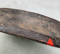Open Box: Rustic Brown Ceramic Oval Tray (15.5"Diam)