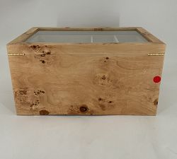 Open Box: Stella Jewelry Box, Large (15"W x 7.5"H) - Light Burlwood