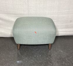 Open Box: Olivia Ottoman (25") - Performance Slub Weave Moss, Brindle Legs