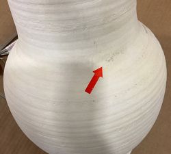 Open Box: Cade Ceramic Table Lamp, Base Only (26") - Rustic White