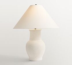 Open Box: Cade Ceramic Table Lamp, Base Only (26") - Rustic White