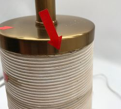 Open Box: Harbor Rattan Table Lamp, Base Only (22") - Whitewash