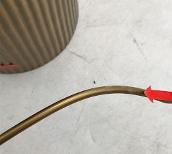 Open Box: Larsen Metal Cylinder Table Lamp, Base Only (27") - Brass