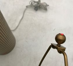 Open Box: Larsen Metal Cylinder Table Lamp, Base Only (27") - Brass