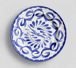 Open Box: Puebla Outdoor Melamine Salad Plates, Set of 4 - Blue