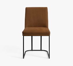 Jake Leather Metal Dining Chair