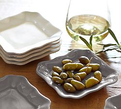 Cambria Handcrafted Stoneware Appetizer Plates Set | Pottery Barn