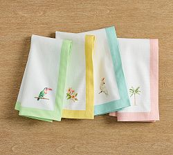 Cynthia Rowley Border Icon Napkins - Mixed Set of 4