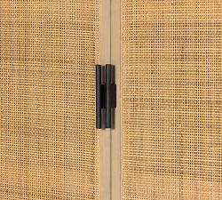 Dolores Cane Tall Storage Cabinet (38")