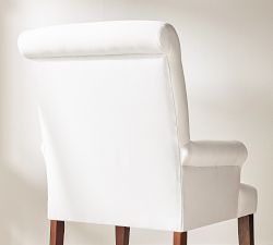 PB Comfort Roll Upholstered Dining Armchair