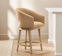 Baldwin Leather Swivel Counter Stool