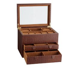 Pierce Leather Accessory Storage Box