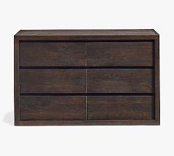 Open Box: Cayman 6-Drawer Dresser (52"), Without Glass Top - Coffee Bean