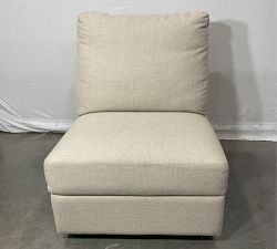 Open Box: Big Sur Square Arm Motion Upholstered Armless Chair - Performance Chateau Basketweave Oatmeal