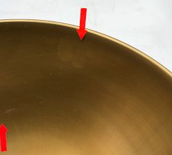 Open Box: Cooper Ribbed Glass Round Indoor/Outdoor Flush Mount (12") - Vintage Brass