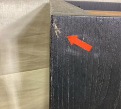 Open Box: Livingston Glass Door Cabinet without Top (17.5") - Dusty Charcoal