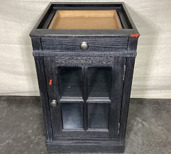 Open Box: Livingston Glass Door Cabinet without Top (17.5") - Dusty Charcoal