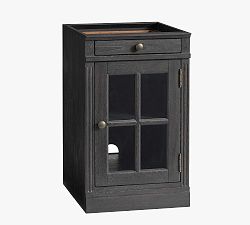 Open Box: Livingston Glass Door Cabinet without Top (17.5") - Dusty Charcoal