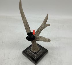 Open Box: Antler Candle Holder, Single Taper Candle Holder - Rustic