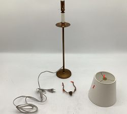 Open Box: Hayden Metal Console Table Lamp (23") - White Cotton Shade, Vintage Brass