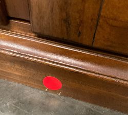 Open Box: Printer's Modular Glass Door Cabinet without Top (32") - Tuscan Chestnut