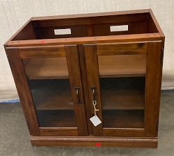 Open Box: Printer's Modular Glass Door Cabinet without Top (32") - Tuscan Chestnut