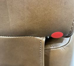 Open Box: Irving Roll Arm Leather Manual Recliner Without Nailheads (38") - Signature Maple, Coffee