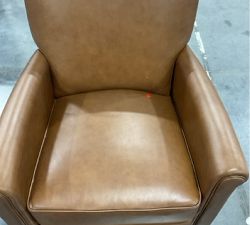 Open Box: Irving Roll Arm Leather Manual Recliner Without Nailheads (38") - Signature Maple, Coffee