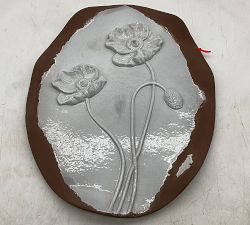 Open Box: Earthenware Botanical Wall Plate (18" x 14") - Poppies