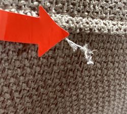 Open Box: Bellevue Upholstered Left Loveseat - Performance Heathered Basketweave Oatmeal