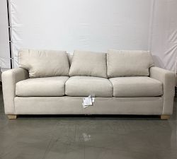 Open Box: Buchanan Modern Square Arm Sleeper Sofa, Queen (84") - Performance Boucle Oatmeal
