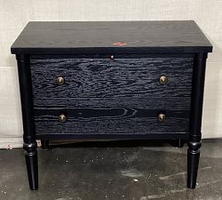 Open Box: Chris Loves Julia Modern Traditional Nightstand (28") - Onyx Wood