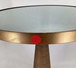 Open Box: Corbel Round Accent Table (16") - Antique Brass