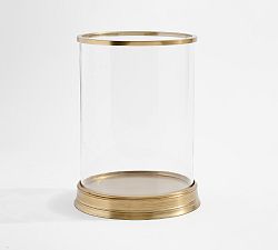 Open Box: Daphne Hurricane Candle Holder, Large (13.5"H) - Brass