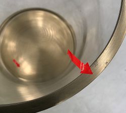 Open Box: Daphne Hurricane Candle Holder, Large (13.5"H) - Brass