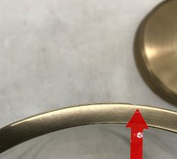 Open Box: Daphne Hurricane Candle Holder, Large (13.5"H) - Brass