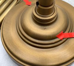 Open Box: Kitt Metal Round Indoor/Outdoor Pendant (12") - Vintage Brass/White