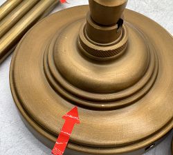Open Box: Kitt Metal Round Indoor/Outdoor Pendant (12") - Vintage Brass/White