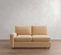Open Box: Pearce Modern Square Arm Left Loveseat - Faux Mohair Velvet Sand