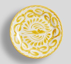 Open Box: Puebla Porcelain Salad Plates, Set of 4 - Yellow/White