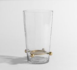 Ashley Stark Hammered Glass Hurricane Candle Holder 