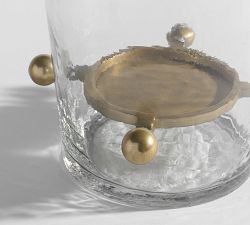 Ashley Stark Hammered Glass Hurricane Candle Holder 