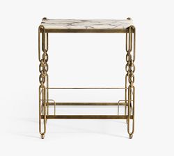 Ashley Stark Marble Bar Cart (24")